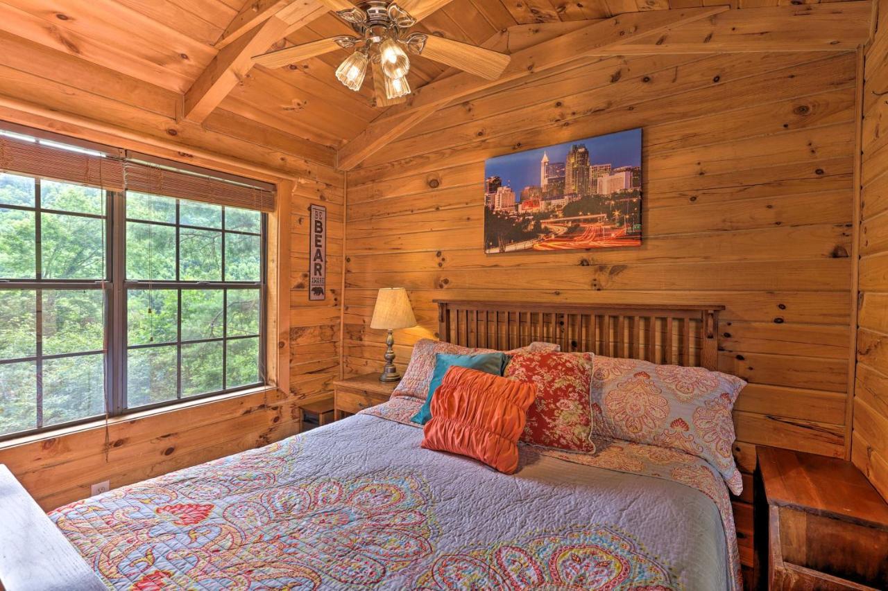 Quaint Log Cabin With Views Near West Jefferson Warrensville ภายนอก รูปภาพ